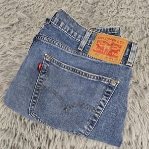 Levis 505 CW-3421 Mens 40x32 (38x30)‎ Straight Leg Medium Wash Denim Jeans